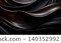 Abstract smooth dark chocolate liquid waves flowing background 140352992