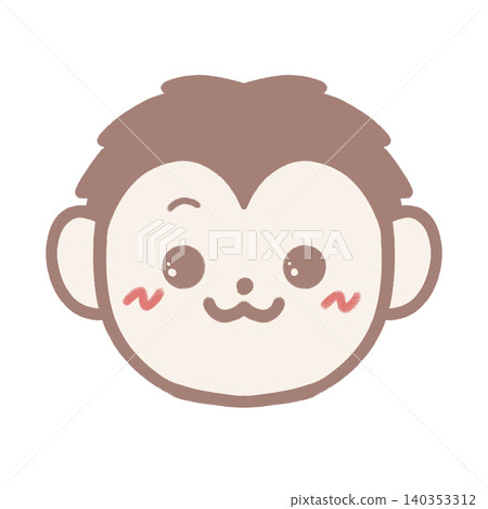 Cute monkey face illustration Cute monkey face illustration 140353312