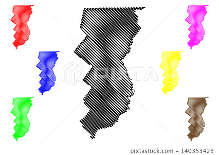 Essex County, State of Vermont (U.S. county, United States of America, USA, U.S., US) map vector illustration, scribble sketch Essex map Essex County, State of Vermont (U.S. county, United States of America, USA, U.S., US) map vector illustration, scribble sketch Essex map 140353423