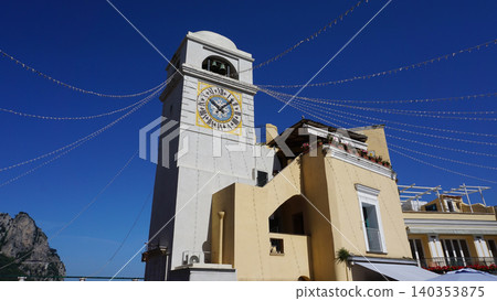 Torre dell'Orologio, a famous 17th-century clock tower located in Piazza Umberto I at Capri. 140353875