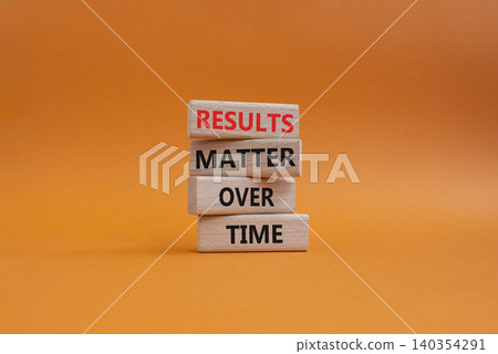 RESULTS symbol. Wooden blocks with words RESULTS MATTER OVER TIME. Beautiful orange background. Business and RESULTS concept. Copy space RESULTS symbol. Wooden blocks with words RESULTS MATTER OVER TIME. Beautiful orange background. Business and RESULTS concept. Copy space 140354291