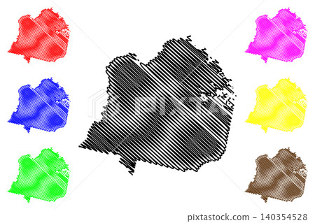 Franklin County, Commonwealth of Virginia (U.S. county, United States of America, USA, U.S., US) map vector illustration, scribble sketch Franklin map 140354528