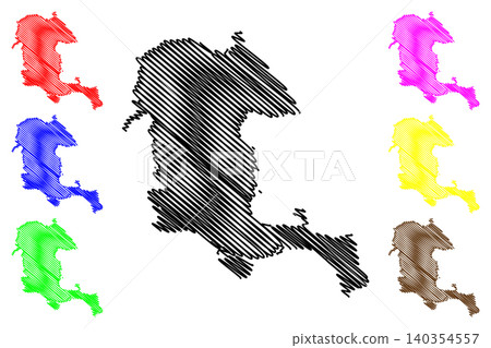 James City County, Commonwealth of Virginia (U.S. county, United States of America, USA, U.S., US) map vector illustration, scribble sketch James City map 140354557