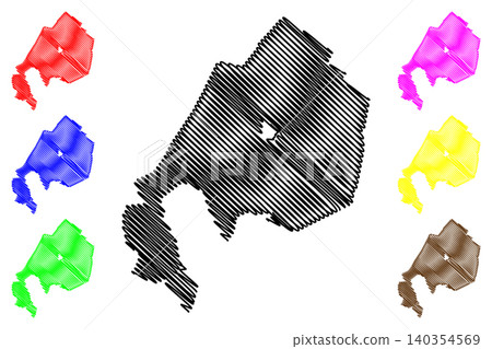 Manassas city County, Commonwealth of Virginia (Independent city, U.S. county, United States of America, USA, U.S., US) map vector illustration, scribble sketch Manassas Junction map 140354569