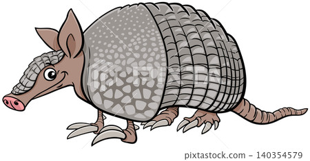 cartoon armadillo wild animal character cartoon armadillo wild animal character 140354579