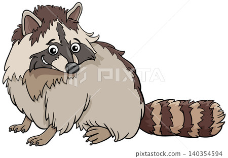 funny cartoon raccoon wild animal character funny cartoon raccoon wild animal character 140354594