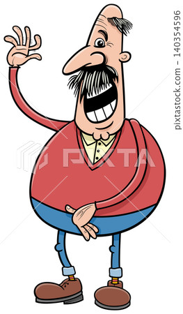 funny cartoon elderly man or senior character funny cartoon elderly man or senior character 140354596