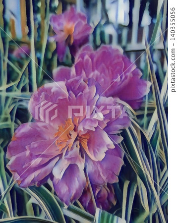 Pink roses illustration Pink roses illustration 140355056