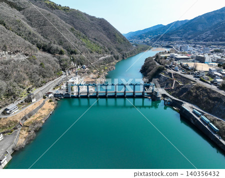 Scenery of Ikeda Dam, Miyoshi City, Tokushima Prefecture 140356432