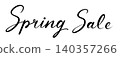 Spring sale handwritten text (English, cursive) 140357266