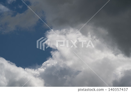 White cumulus cloud opens to blue, bright edged formations with soft texture, gentle sunlight highlighting contours, calm atmosphere with subtle contrast and airy depth White cumulus cloud opens to blue, bright edged formations with soft texture, gentle sunlight highlighting contours, calm atmosphere with subtle contrast and airy depth 140357437