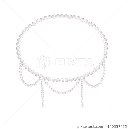 Oval pearl frame with draped bead strands. Watercolor hand painted decorative element suitable for invitations, greeting cards, stationery, wedding designs, scrapbook pages and creative projects. Oval pearl frame with draped bead strands. Watercolor hand painted decorative element suitable for invitations, greeting cards, stationery, wedding designs, scrapbook pages and creative projects. 140357455