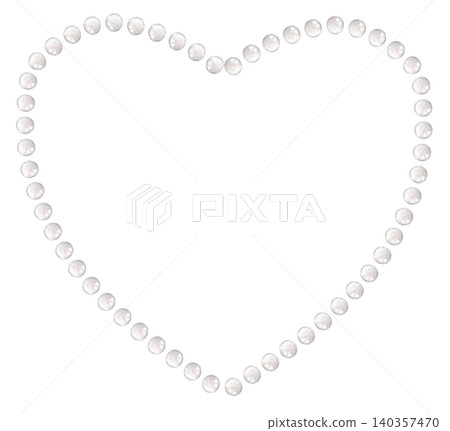 Heart shaped pearl outline created from watercolor bead elements. Hand painted composition for invitations, greeting cards, stationery, wedding projects, scrapbook pages and wall art. Heart shaped pearl outline created from watercolor bead elements. Hand painted composition for invitations, greeting cards, stationery, wedding projects, scrapbook pages and wall art. 140357470