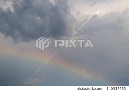 Hope amidst storms. Colorful arc over gray skies. Vivid rainbow bridge signals community hopefulness. Vibrant rainbow arch emerges over turbulent stormy horizon inspiring unity Hope amidst storms. Colorful arc over gray skies. Vivid rainbow bridge signals community hopefulness. Vibrant rainbow arch emerges over turbulent stormy horizon inspiring unity 140357563