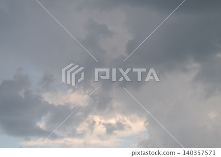 Cloudy calm sky. Tranquil overcast sky after rainfall. Sky clears to reveal soothing blue vastness. Gentle weather turns overcast sky into serene blue canvas after rain Cloudy calm sky. Tranquil overcast sky after rainfall. Sky clears to reveal soothing blue vastness. Gentle weather turns overcast sky into serene blue canvas after rain 140357571
