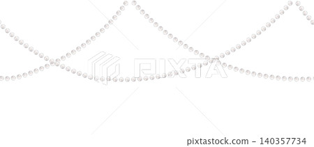Watercolor seamless pearl garland border with repeating draped strands. Elegant design suitable for wedding invitations, greeting cards, textiles, wrapping paper and feminine branding projects. Watercolor seamless pearl garland border with repeating draped strands. Elegant design suitable for wedding invitations, greeting cards, textiles, wrapping paper and feminine branding projects. 140357734