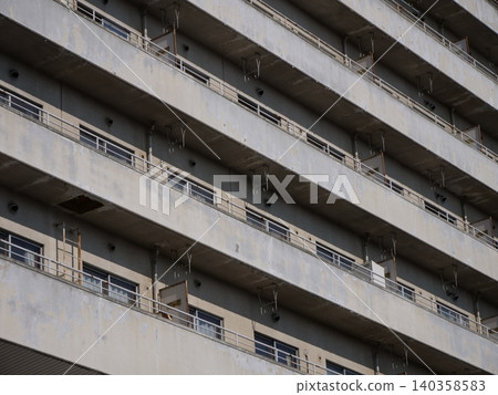 Old hotel, old apartment building, dilapidated Old hotel, old apartment building, dilapidated 140358583