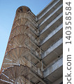 Old hotel, old apartment building, dilapidated 140358584