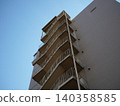 Old hotel, old apartment building, dilapidated 140358585