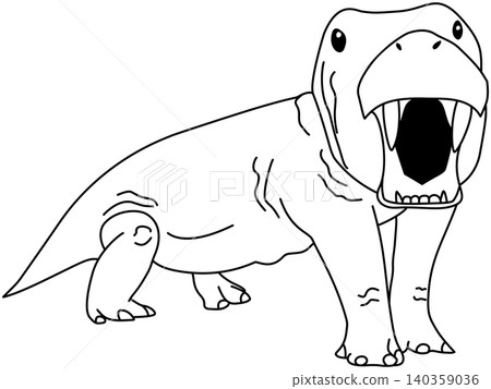 A stylized illustration of Inostrancevia from the Permian period. A stylized illustration of Inostrancevia from the Permian period. 140359036