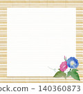 Simple morning glory and bamboo blind background frame 140360873