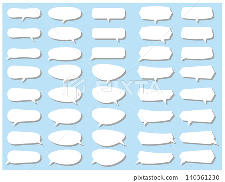 Simple speech bubble set with shadows Simple speech bubble set with shadows 140361230