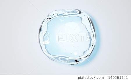 Transparent water droplet 3D sphere object, abstract liquid graphic material Transparent water droplet 3D sphere object, abstract liquid graphic material 140361341
