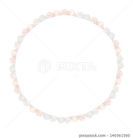Whipped cream frame / watercolor illustration Whipped cream frame / watercolor illustration 140361560