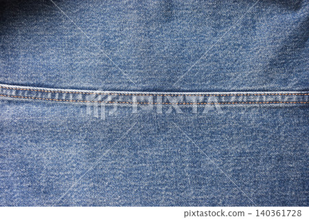 seam of blue denim texture background, jean fashion style 140361728