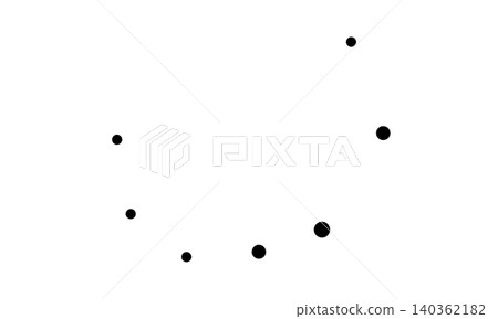 An illustration of the Corona Borealis constellation (only black stars, no connecting lines). An illustration of the Corona Borealis constellation (only black stars, no connecting lines). 140362182