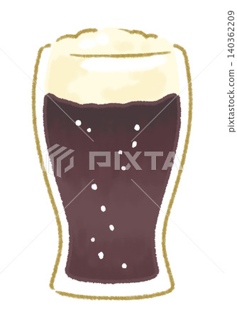 Illustrations of beer in a glass Illustrations of beer in a glass 140362209