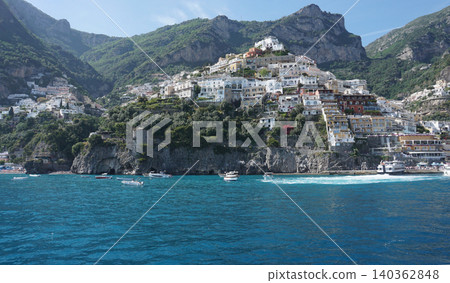 Panorama View from the Positano - colorful facades 140362848