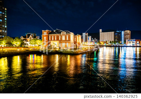 Fukuoka Mojiko Retro Night View: Former Mojiko Customs House Fukuoka Mojiko Retro Night View: Former Mojiko Customs House 140362925