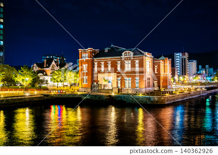 福岡門司港復古夜景:原門司港海關大樓 福岡門司港復古夜景:原門司港海關大樓 140362926