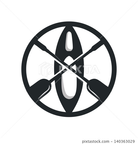Kayak Logo Design Template for Sports, Adventure and Outdoor Club Kayak Logo Design Template for Sports, Adventure and Outdoor Club 140363029