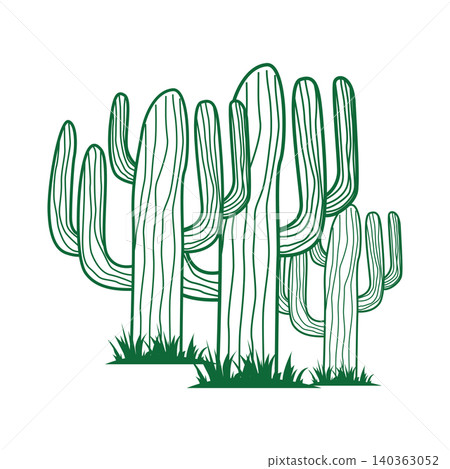Natural Desert Cactus Logo Template Clean Cactus Silhouette Design Natural Desert Cactus Logo Template Clean Cactus Silhouette Design 140363052