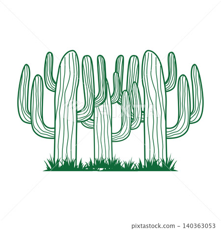 Natural Desert Cactus Logo Template Clean Cactus Silhouette Design Natural Desert Cactus Logo Template Clean Cactus Silhouette Design 140363053