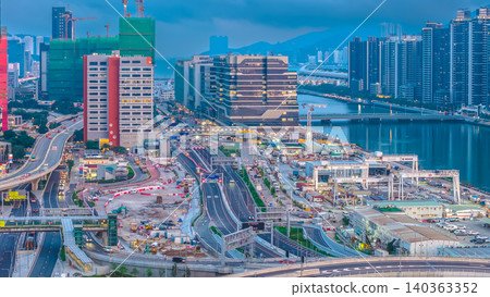 May 22 2026 HONG KONG, CHINA. Trunk Road T2 highway interchange May 22 2026 HONG KONG, CHINA. Trunk Road T2 highway interchange 140363352