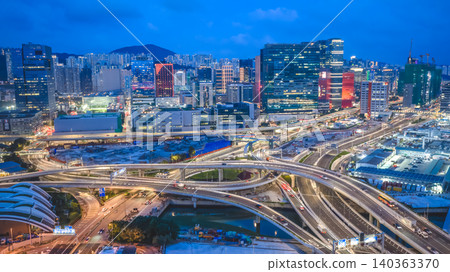 May 22 2026 HONG KONG, CHINA. Trunk Road T2 highway interchange May 22 2026 HONG KONG, CHINA. Trunk Road T2 highway interchange 140363370
