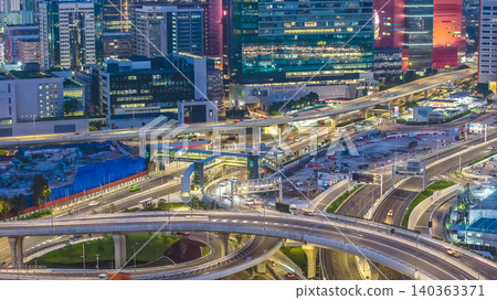 May 22 2026 HONG KONG, CHINA. Trunk Road T2 highway interchange May 22 2026 HONG KONG, CHINA. Trunk Road T2 highway interchange 140363371