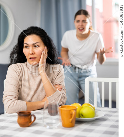 Young female quarreling at home 140363935