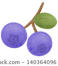 Cow and blueberries  140364096