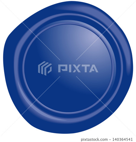 Navy blue seal wax emblem vector illustration Navy blue seal wax emblem vector illustration 140364541
