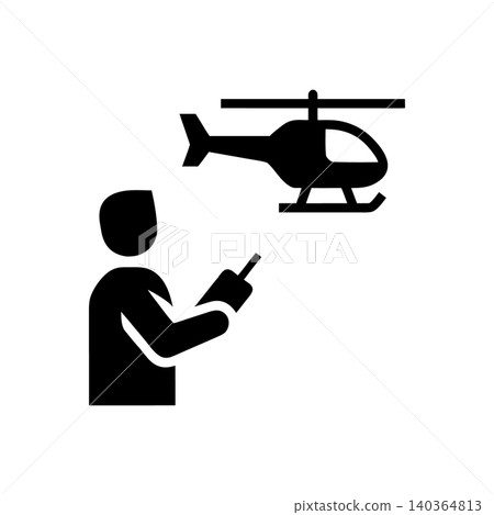 Controlling RC Helicopter Icon Controlling RC Helicopter Icon 140364813