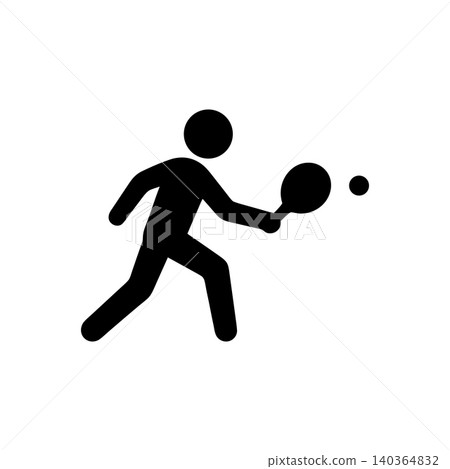 Playing Table Tennis Icon Playing Table Tennis Icon 140364832