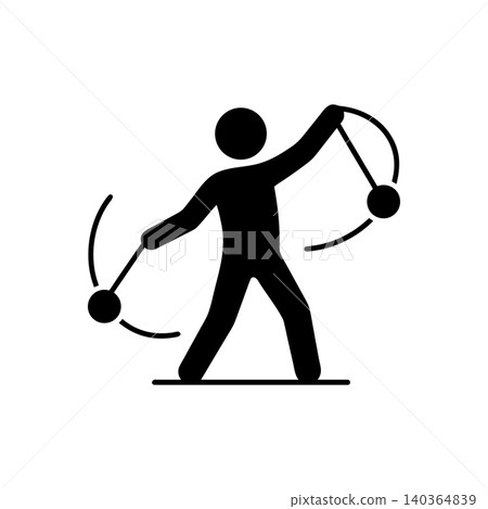 Spinning Poi Balls Toy Icon Spinning Poi Balls Toy Icon 140364839