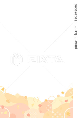 Autumn Leaves Pastel Abstract Frame 2_Vertical 140365060