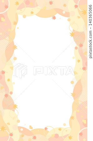 Autumn Leaves Pastel Abstract Frame 4_Vertical 140365066