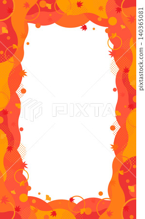 Pop-art abstract frame with autumn leaves 4_vertical Pop-art abstract frame with autumn leaves 4_vertical 140365081