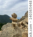 Stones piled up on the mountaintop 140365448